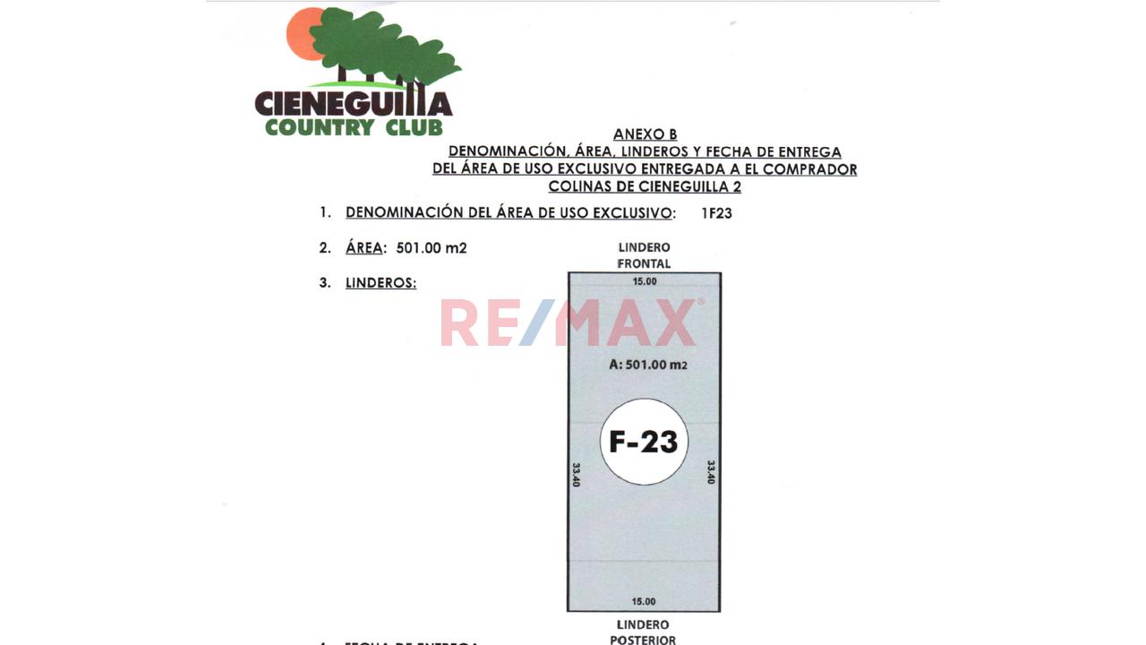 Venta Terreno 501 M2 En Cieneguilla - Condominio Colinas De Cieneguilla I — foto 5