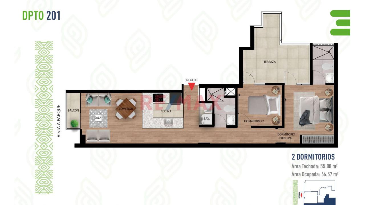 Departamento Flat 66.57 Estreno En Surco - 5