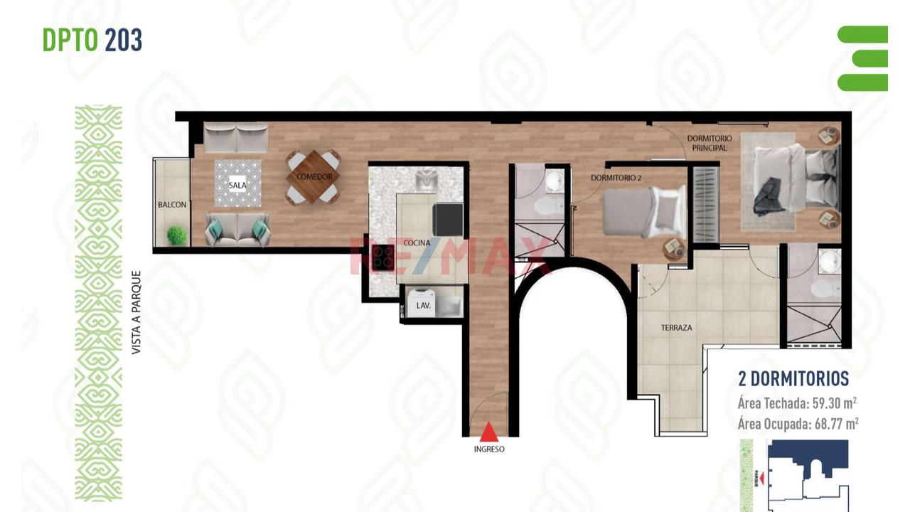Departamento Flat 68.77 Estreno En Surco — foto 2