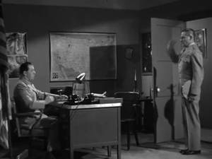 A video clip called Come in, Colonel Edwards. Close the door. At ease, Colonel.