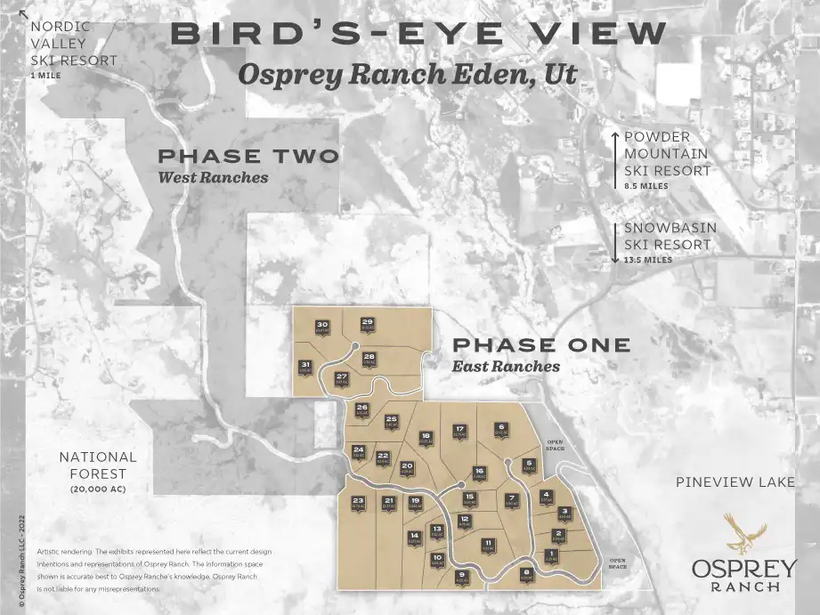 Birds eye view of Osprey Ranch