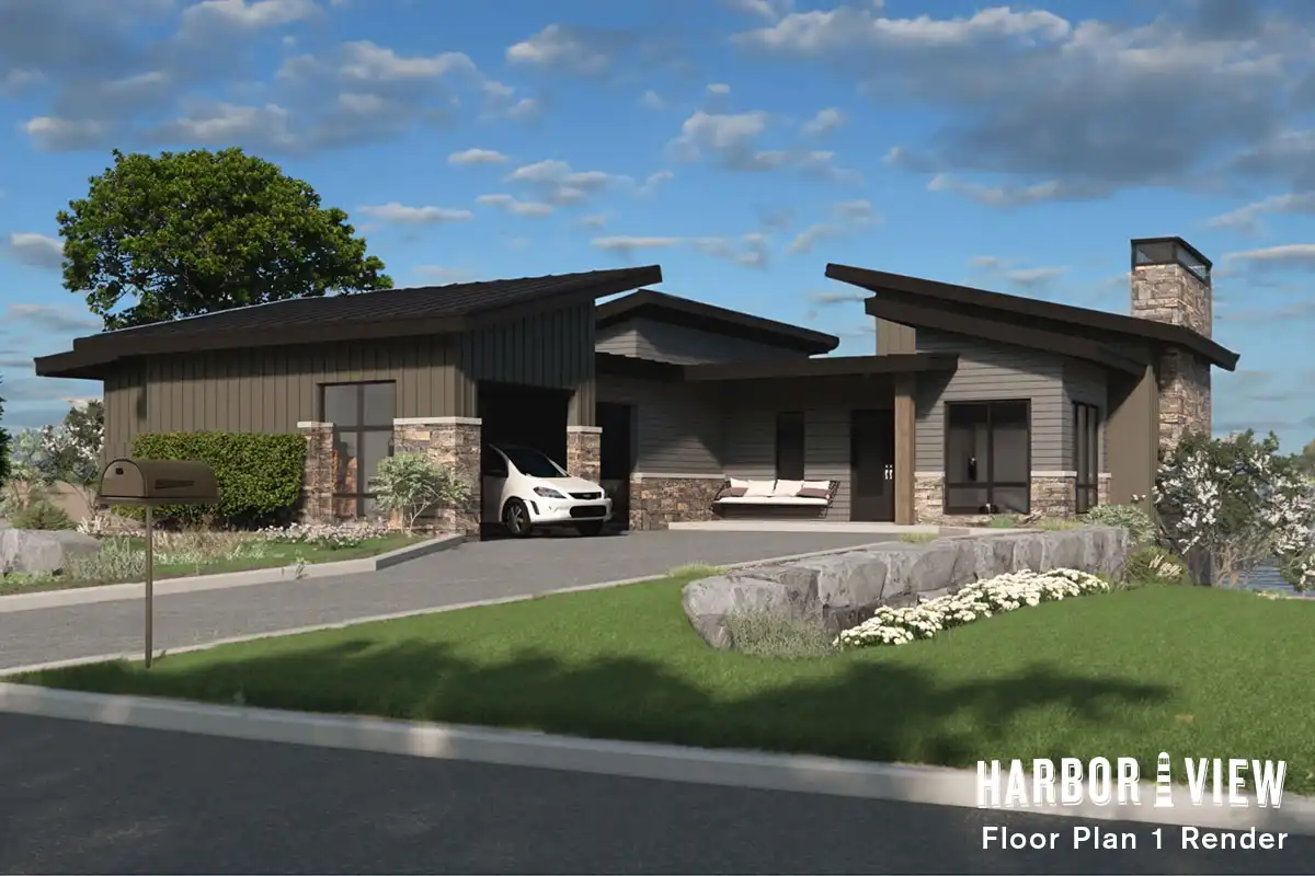 Artistic rendering of Harbor View floor plan 1.