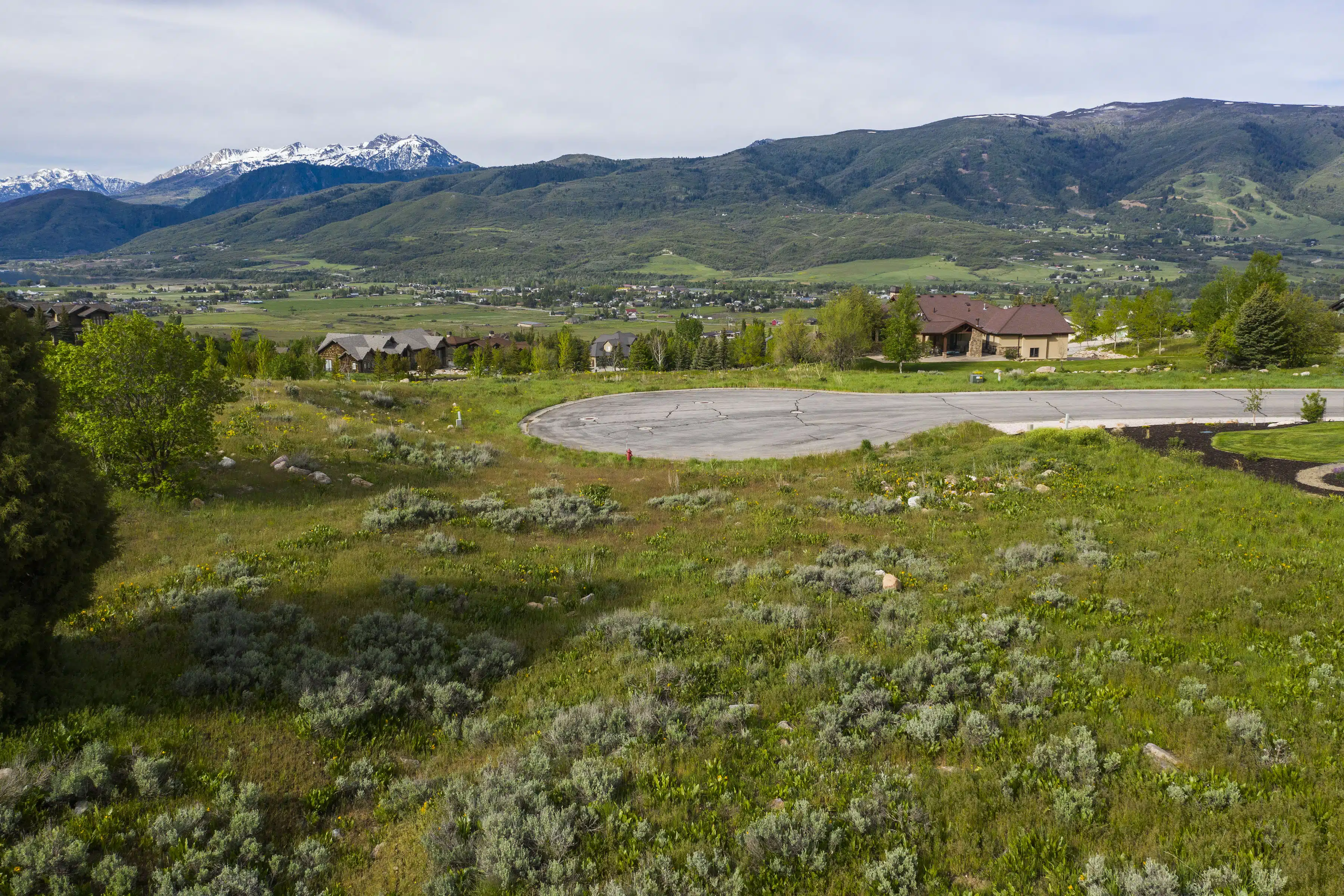 Drone Shot of Land & Home Views at Highlands at Wolf Creek