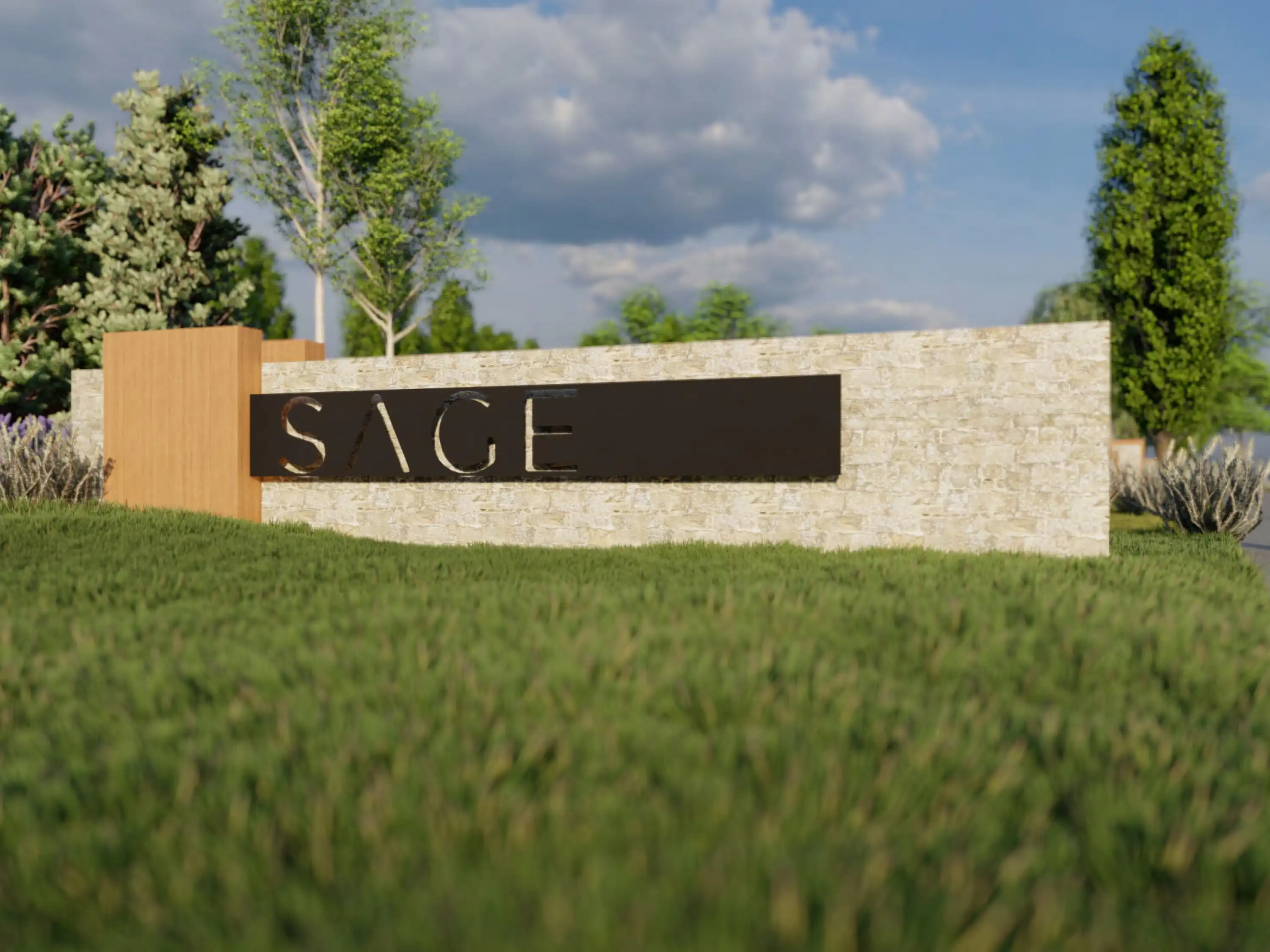 Sage monument sign