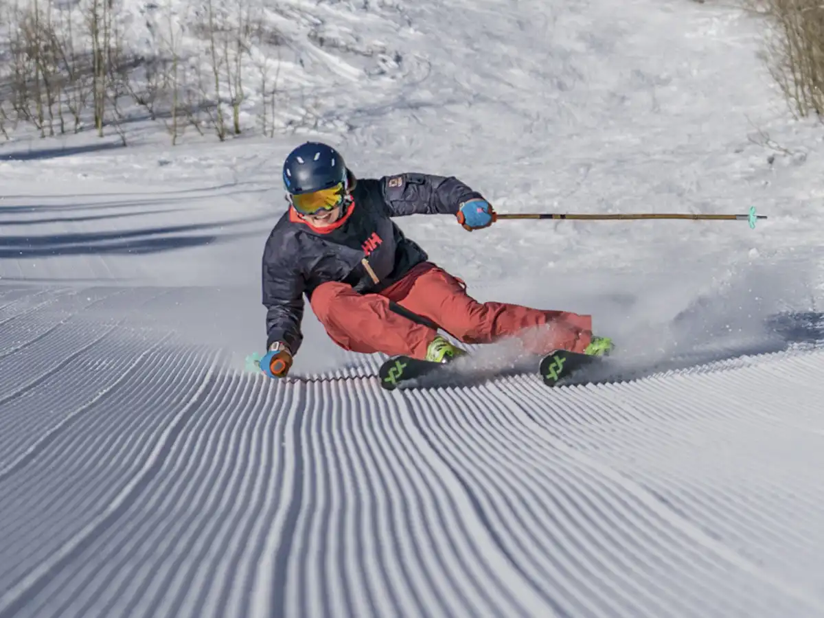 Skiing Snowbasin Resort Corduroy by Cam McLeod