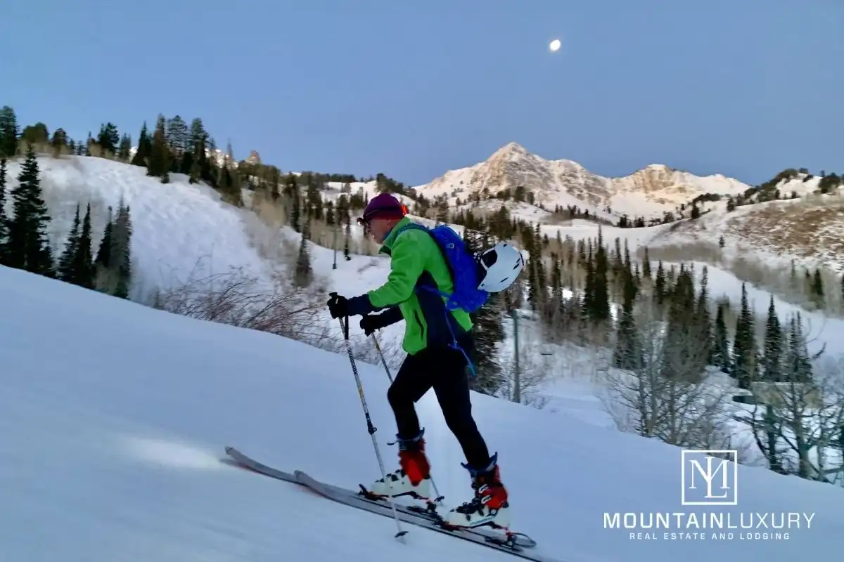 hero image for blog Snowbasin Uphill Skiing