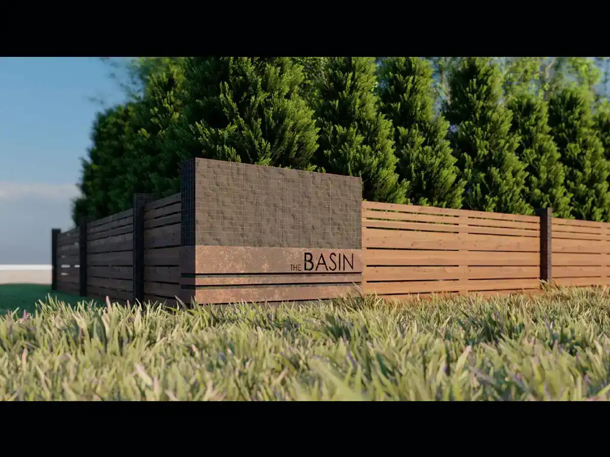 A rendering of the Basin's entry fence