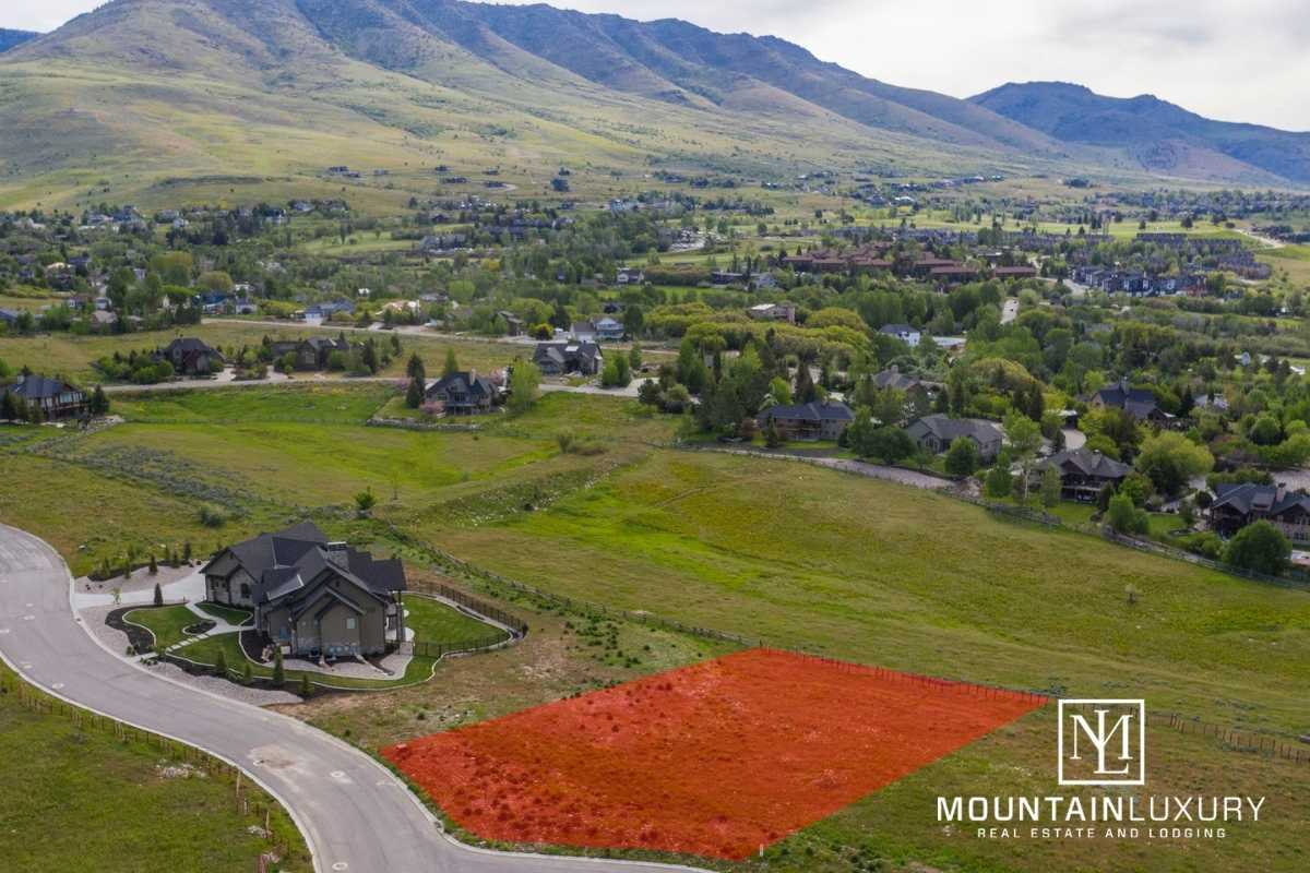 3623 N Eagle Ridge Dr, Eden overlay drone photo of lot