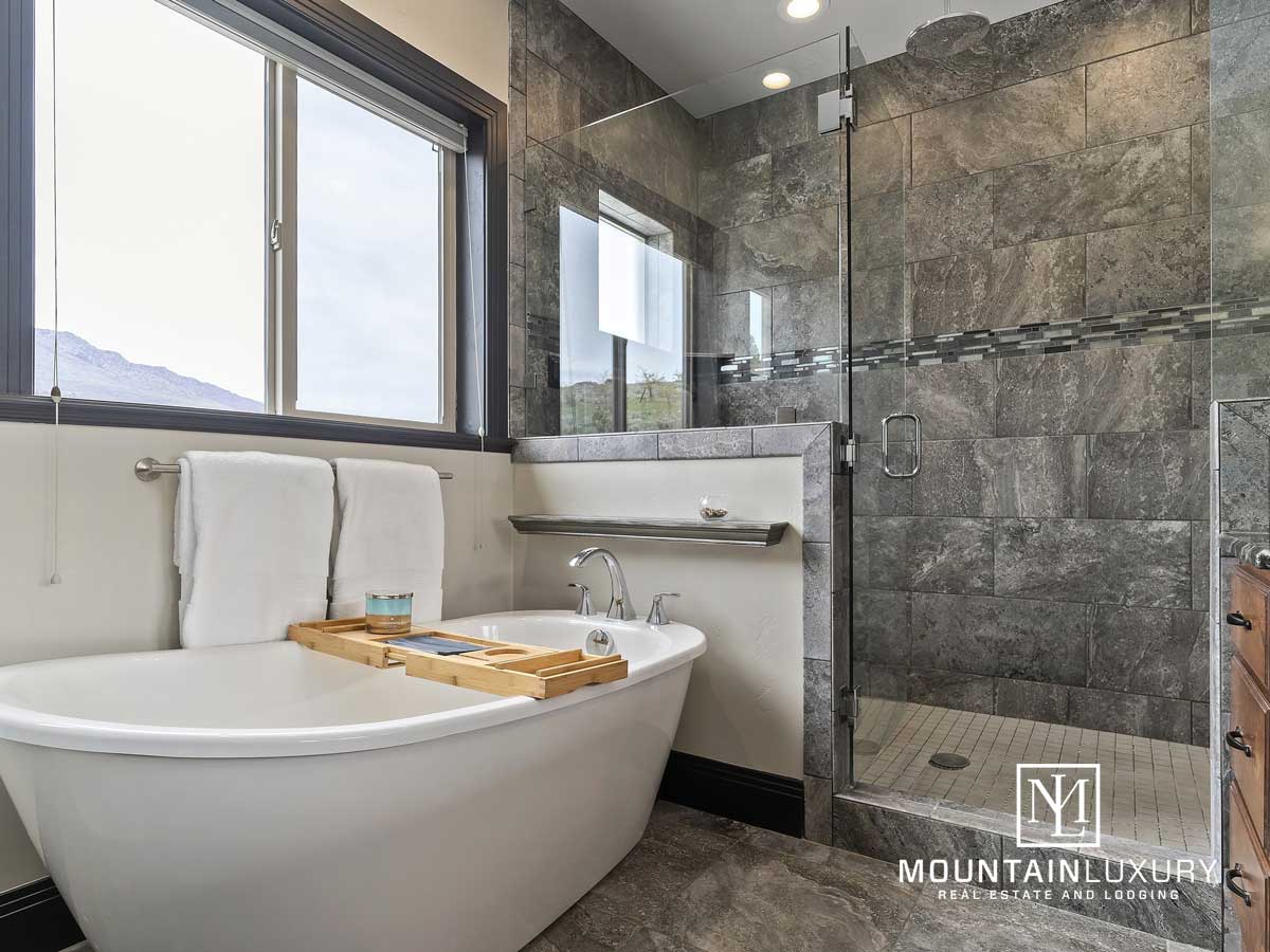 Master Bathroom with a Tub