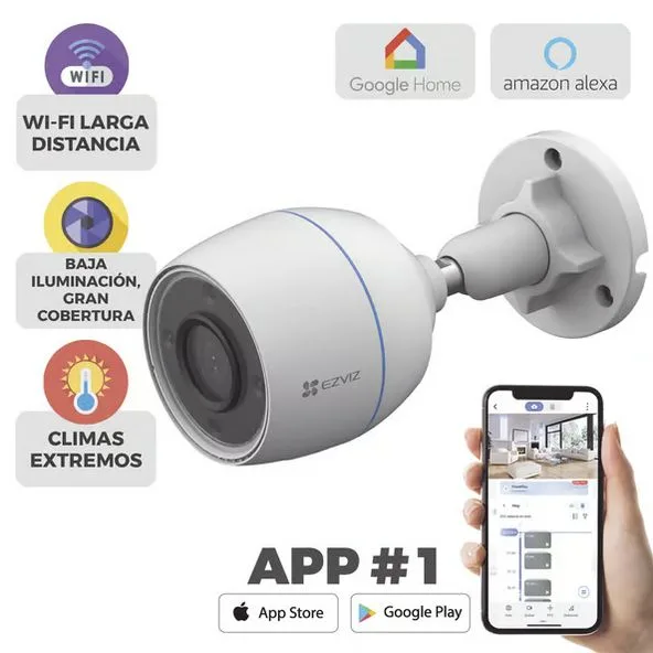 Cámara bala WiFi EZVIZ 2 MP exterior con detección humana | Computech Solutions