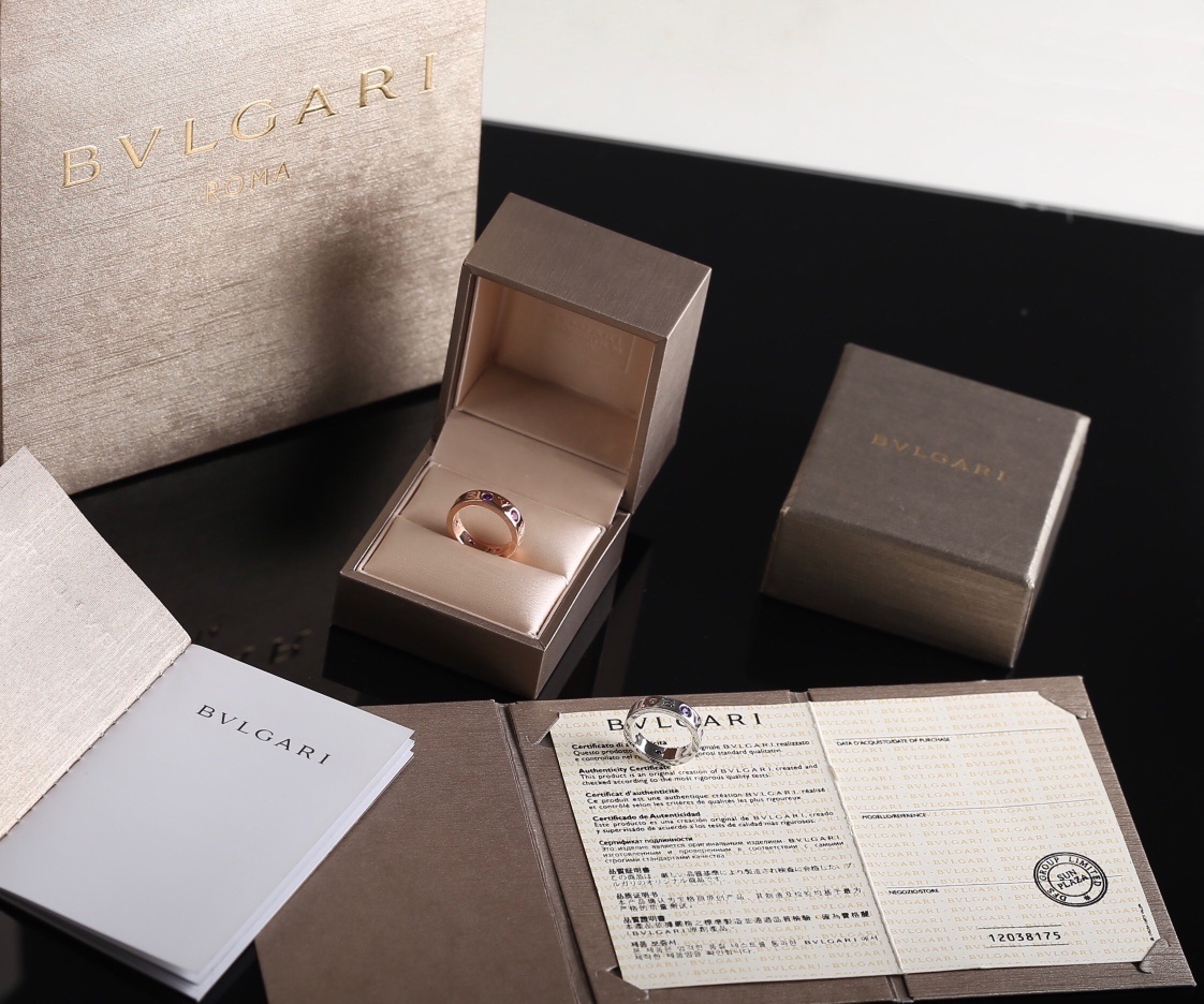 zero1 BVLGARI White Gold Amethyst Ring – BVLGARI B.zero1 White Gold