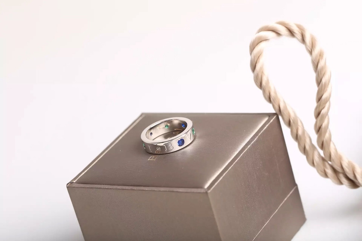 Bvlgari Silver Allegra Gemstone Ring – Chic Bvlgari Ring