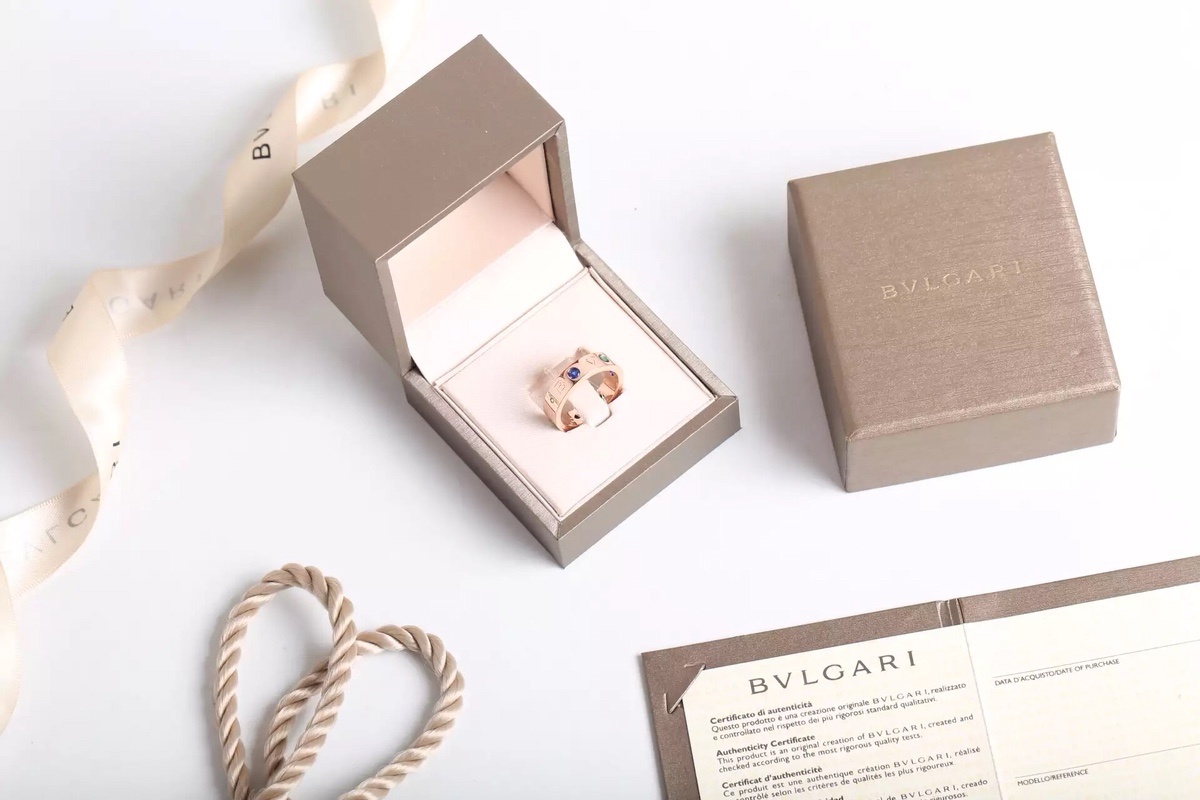 Bulgari Allegra Pink Gold Multi-Stone Ring – Authentic