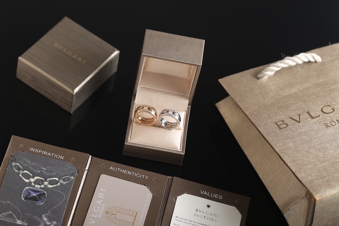 zero1 Bvlgari Rose Gold White Gold Ring – Bvlgari B.zero1 Rose Gold &