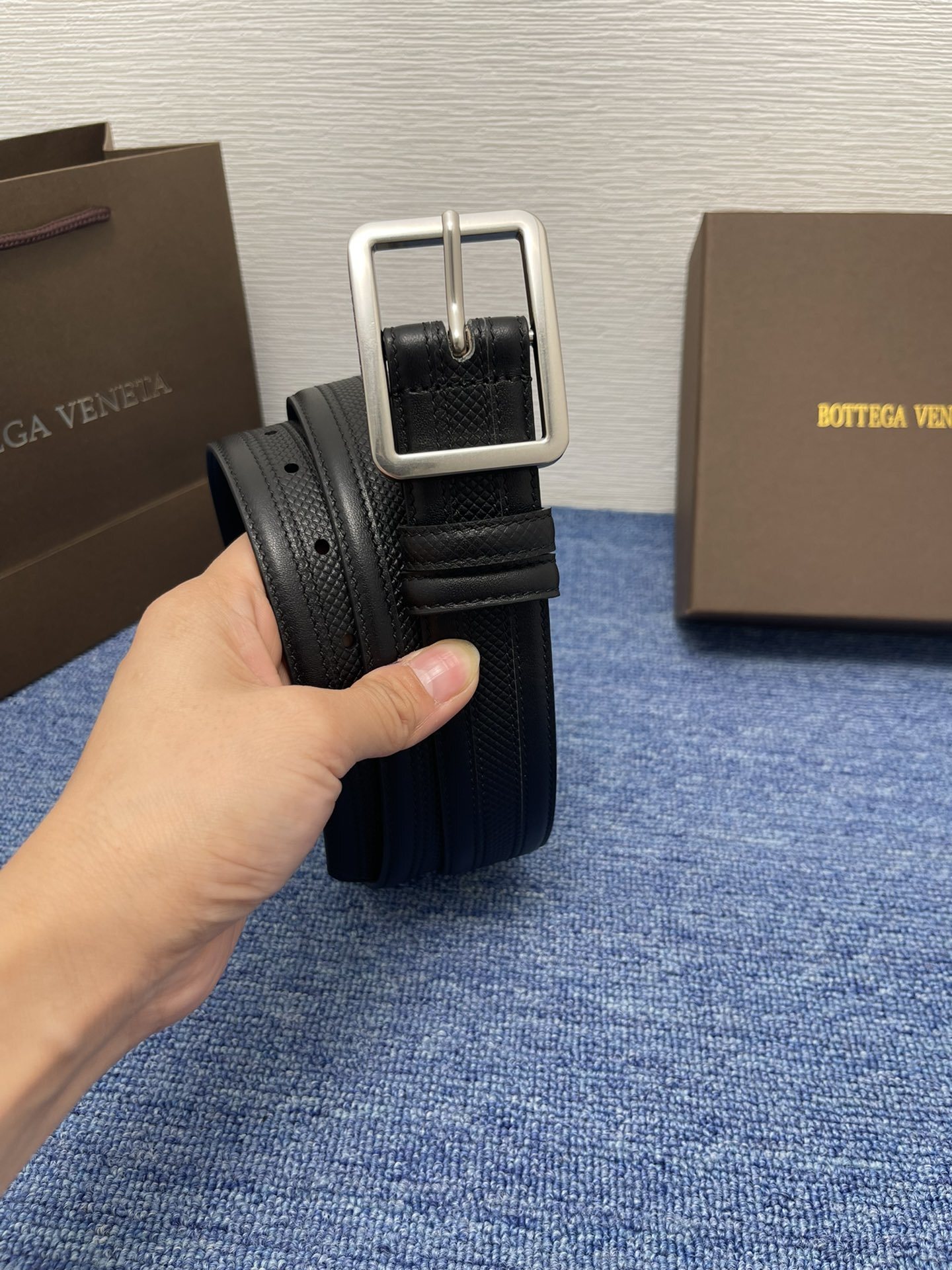 Bottega Veneta Premium Leather Belt