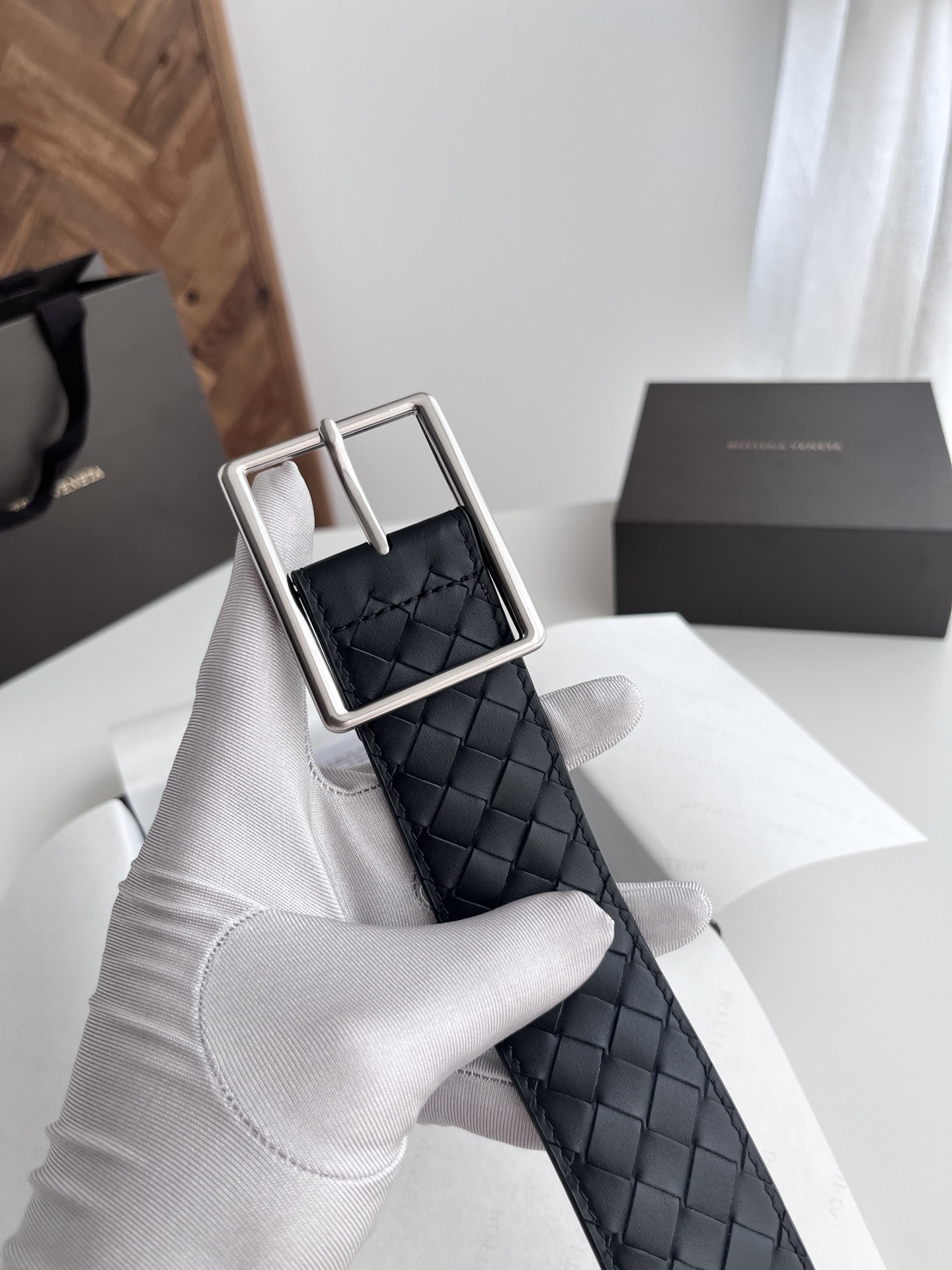 Premium Woven Leather Belt - Timeless Elegance