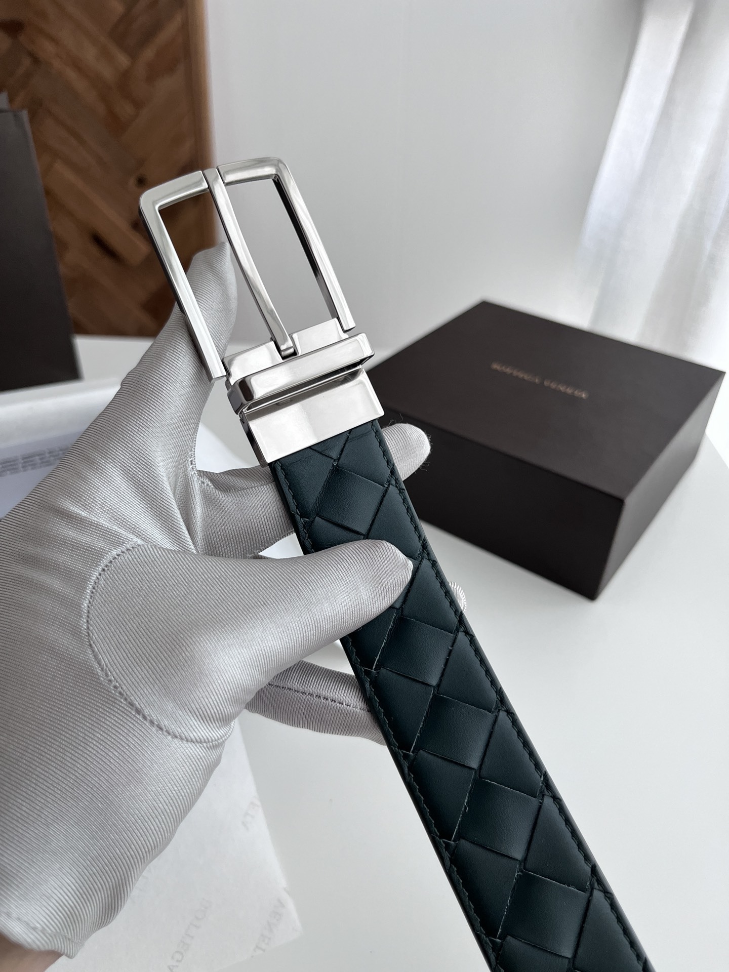 Premium Woven Leather Belt - Sophisticated Style