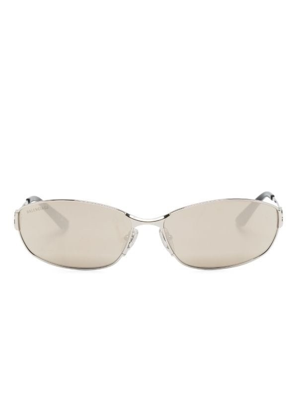 Balenciaga Silver Oval Sunglasses