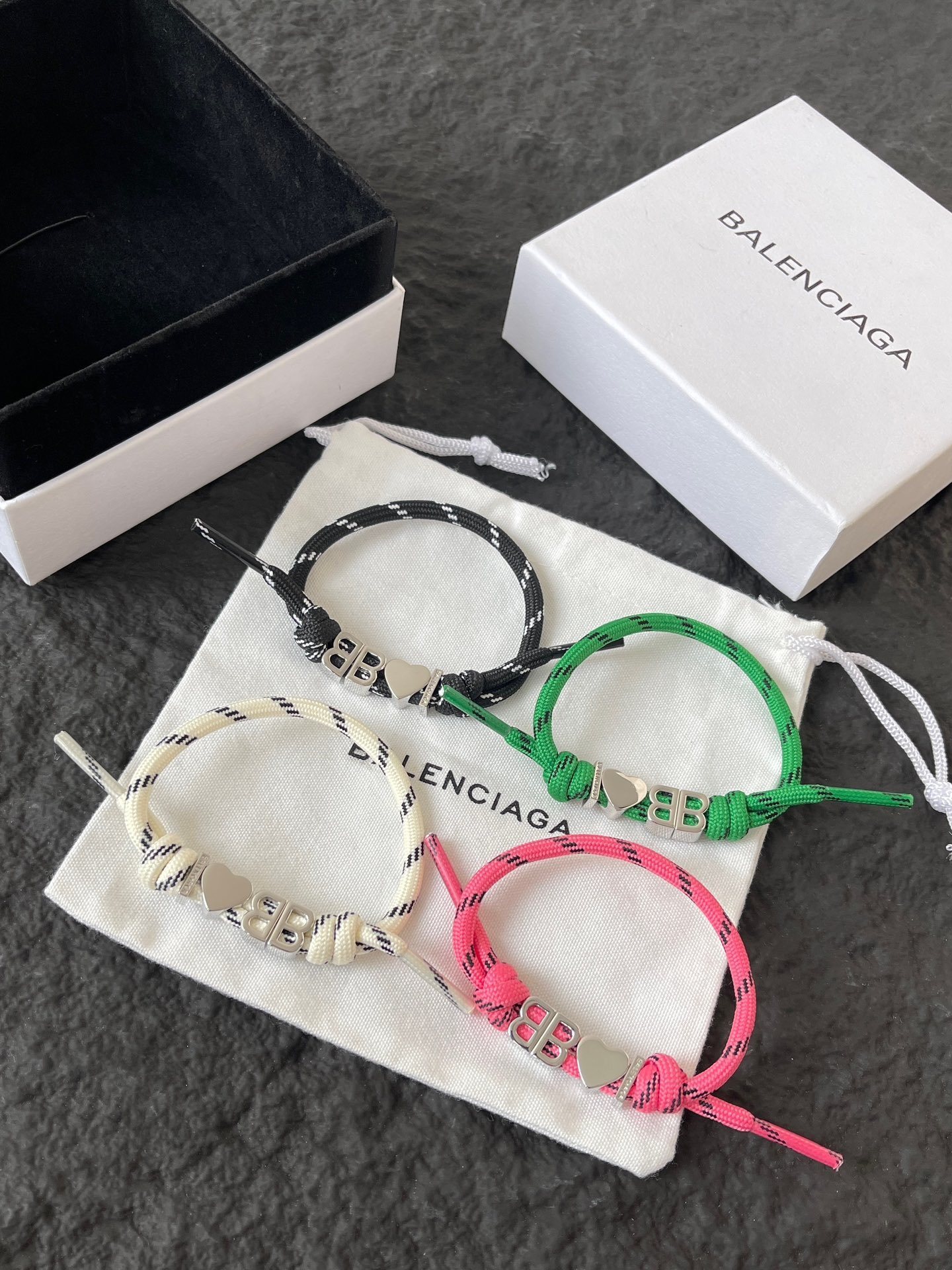 Balenciaga Inspired Premium Rope Bracelet with Heart Charm