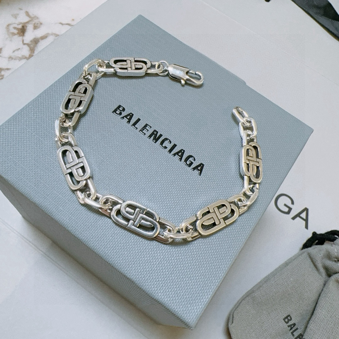 bb Balenciaga Silver Link Bracelet – Balenciaga Silver Link Bracelet