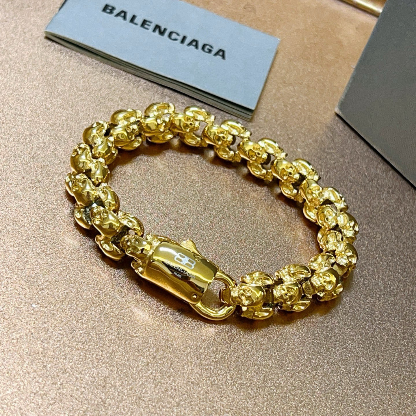 link Balenciaga Gold Skull Bracelet – Balenciaga Gold Skull Link