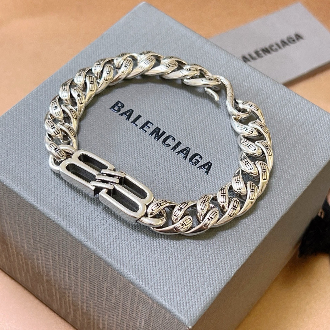 Balenciaga Silver Chain Bracelet bb – Balenciaga Silver Chain Bracelet