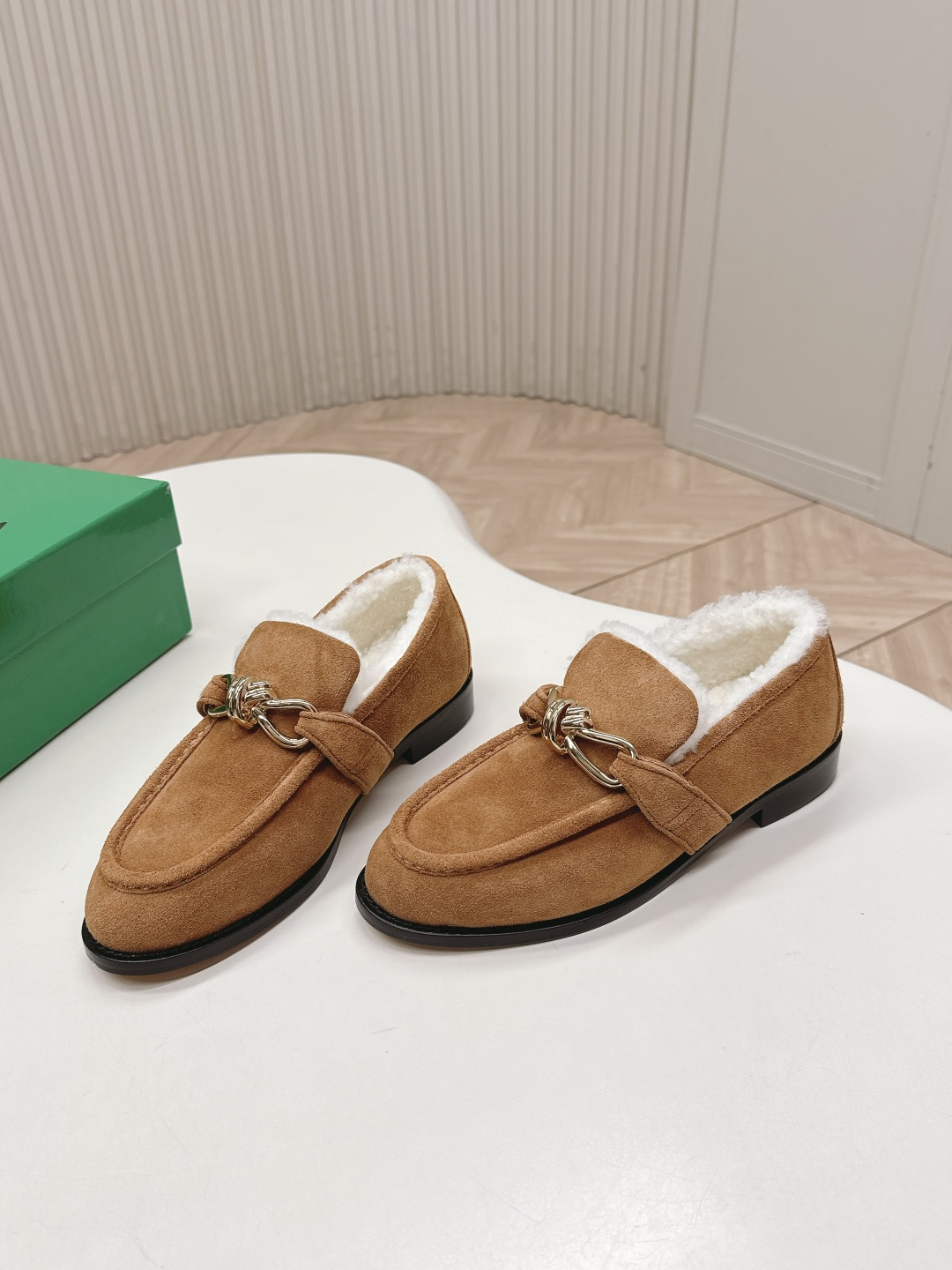 Bottega Veneta Shearling Loafers lined