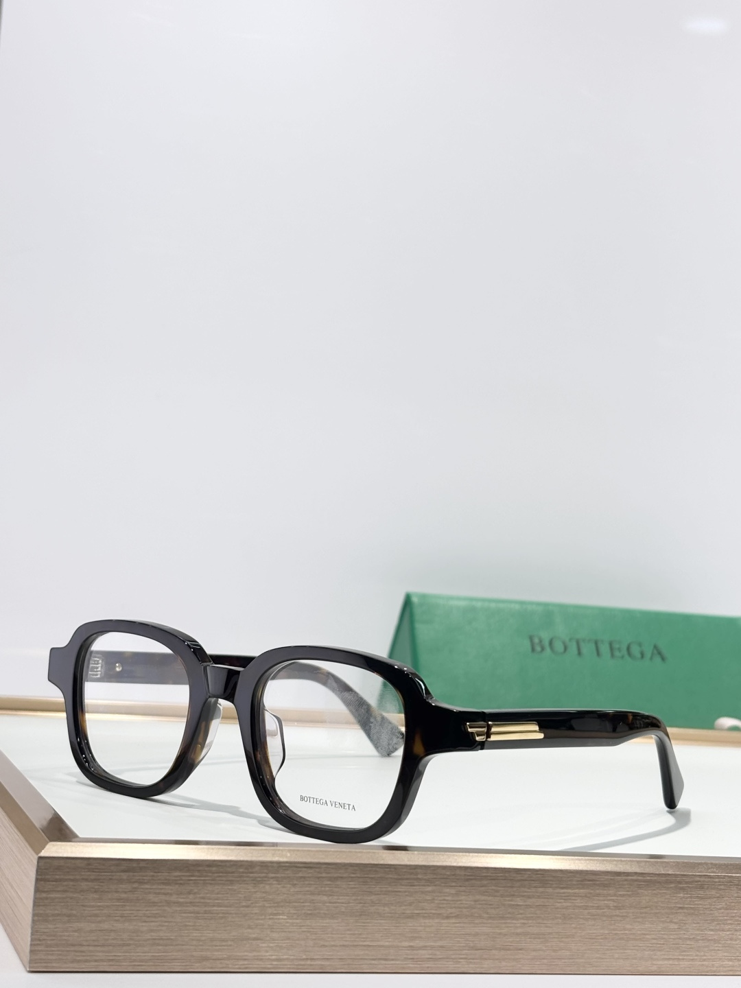 Bottega Veneta Tortoise Eyeglasses square designer – Bottega Veneta