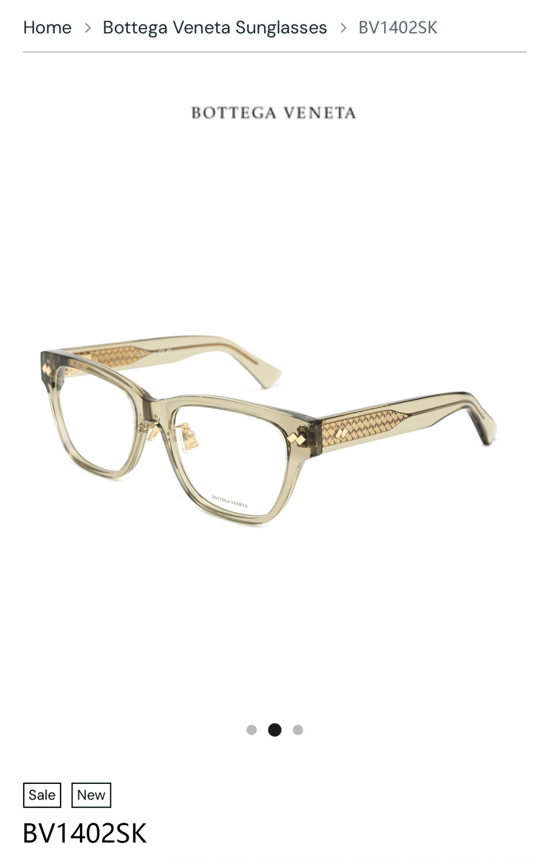 Bottega Veneta BV1402SK Olive Eyeglasses – Designer Frames