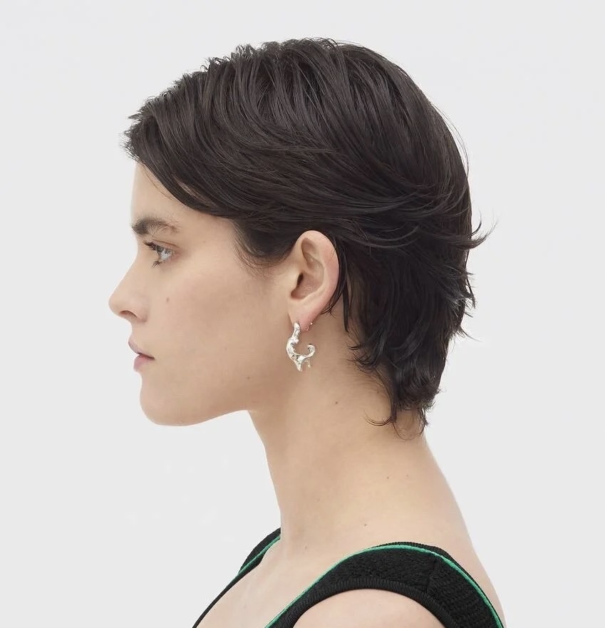 sculptural Bottega Veneta Silver Earrings – Bottega Veneta Silver