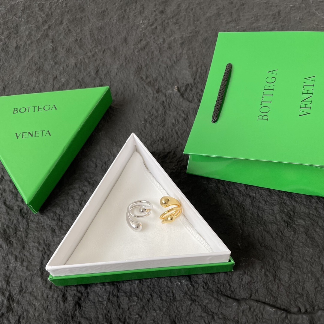 Bottega Veneta Spiral Ring Set – Gold & Silver