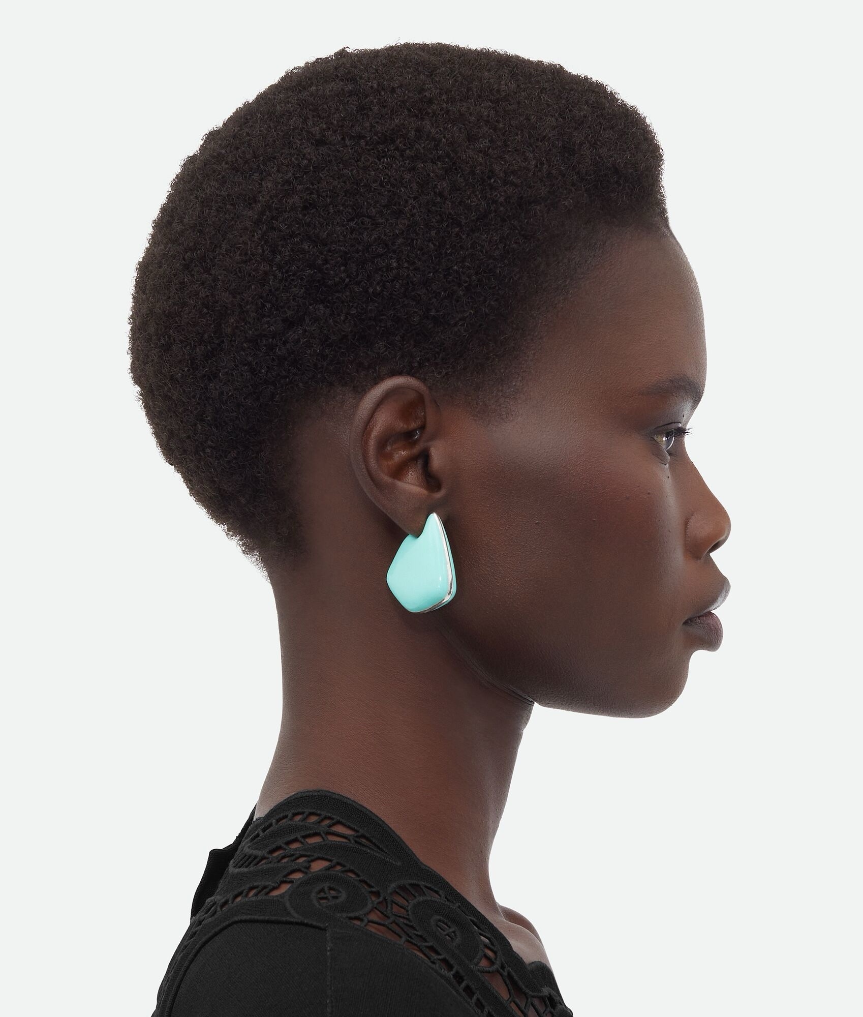 Bottega Veneta Aqua Earrings – Bottega Veneta Aqua Triangle Earrings