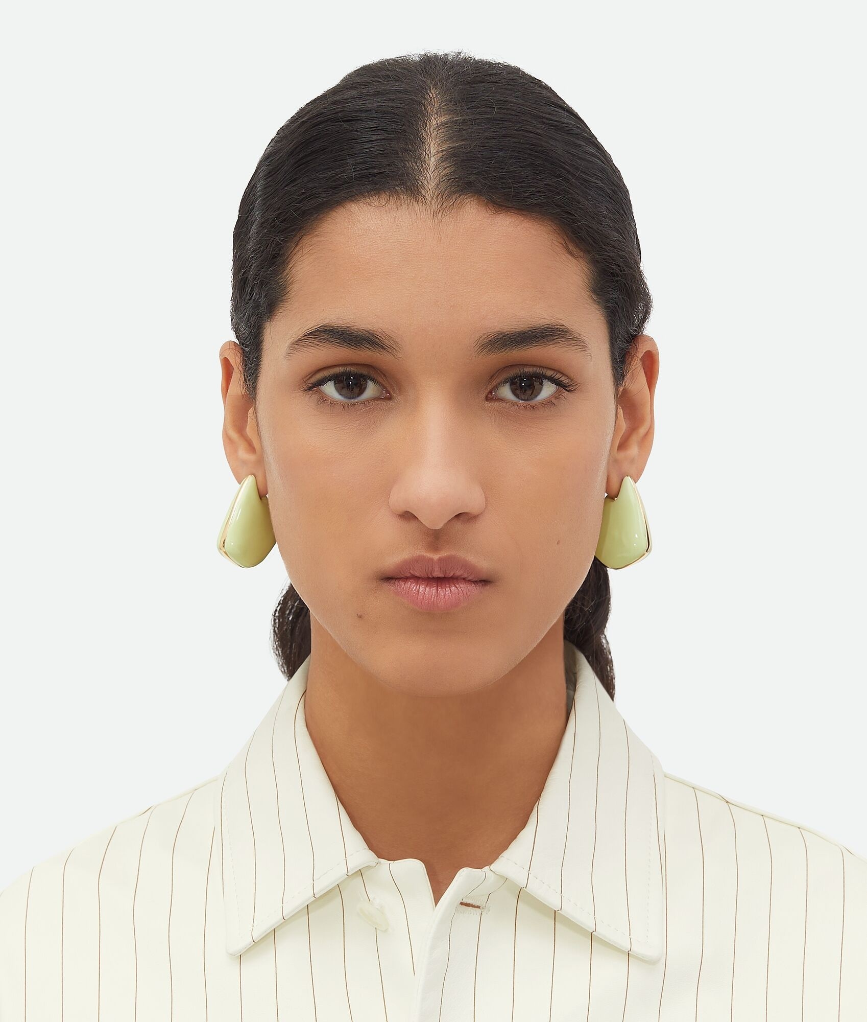 Bottega Veneta Pistachio Green Earrings – Designer Statement