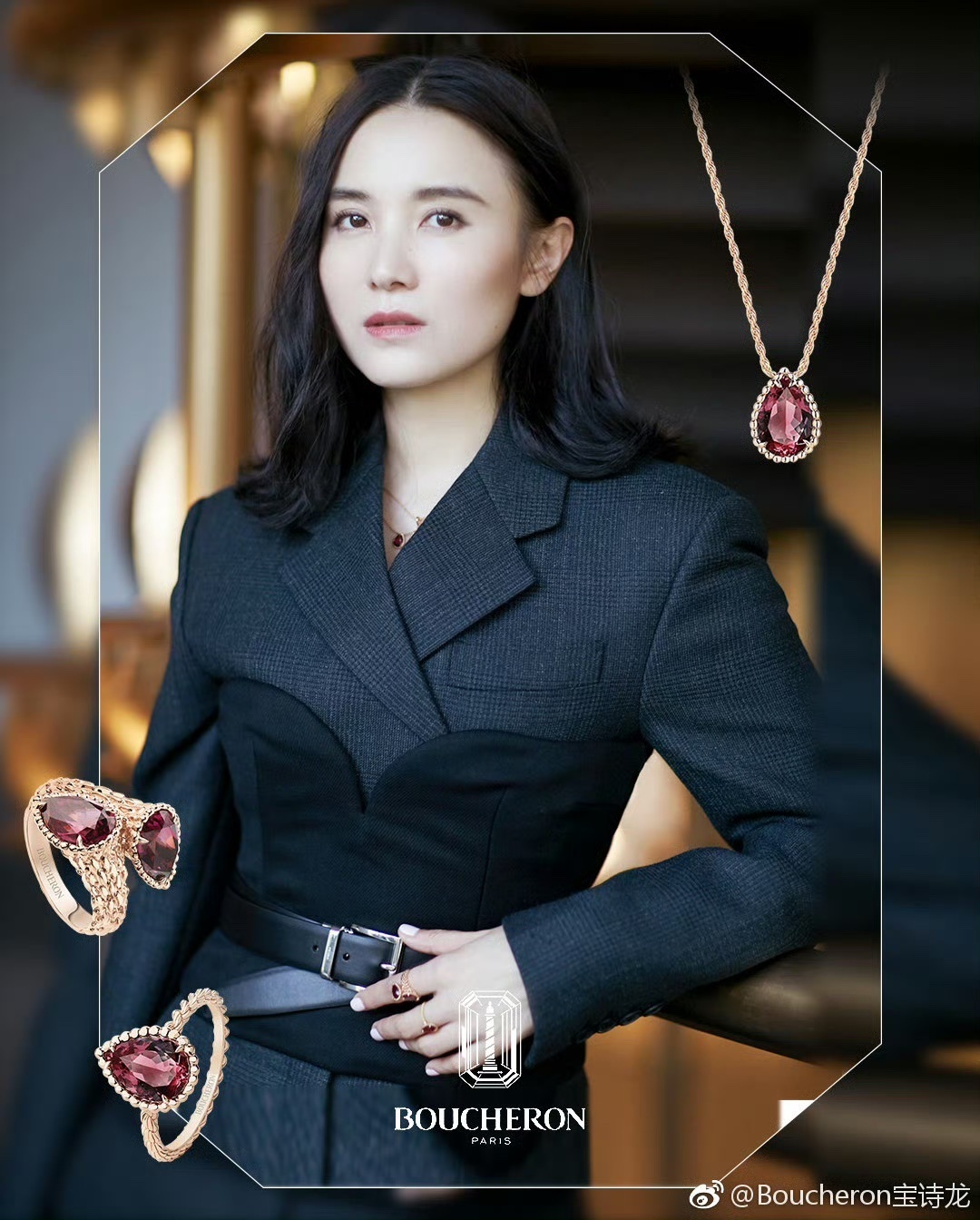 serpent Boucheron Garnet Pendant Necklace – Boucheron Serpent Bohème