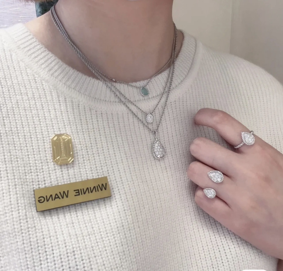 layered Silver Teardrop Pendant Necklace – Silver Layered Teardrop