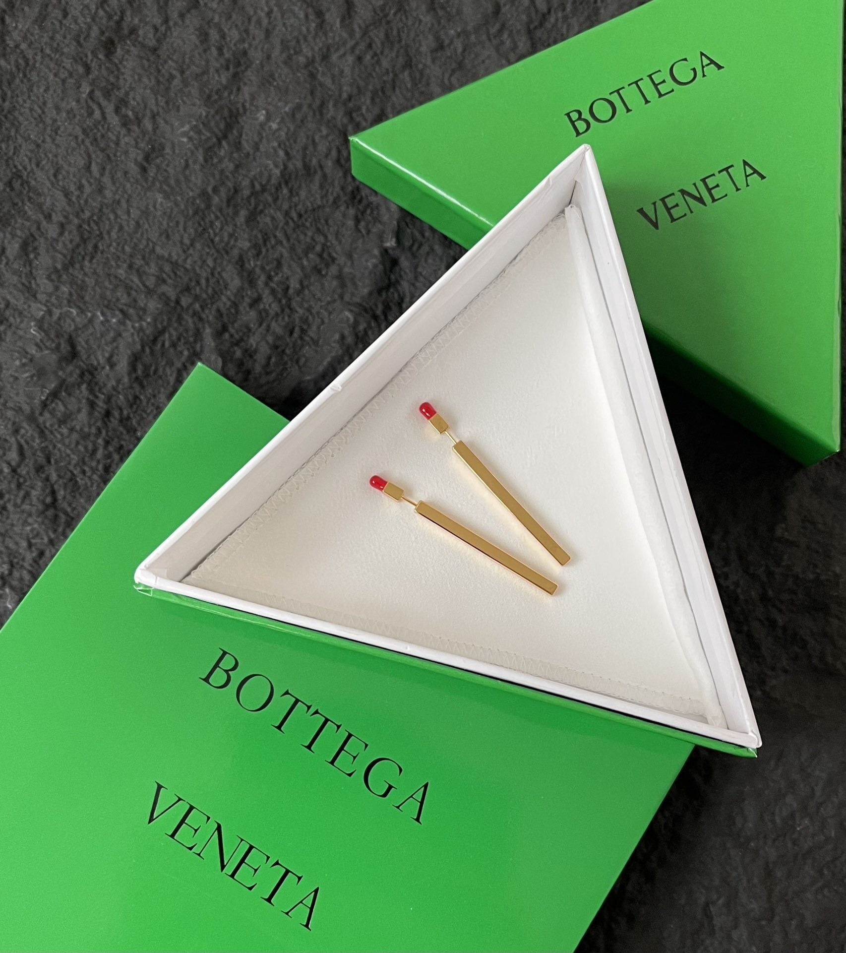 Bottega Veneta Gold Matchstick Earrings – Designer Statement