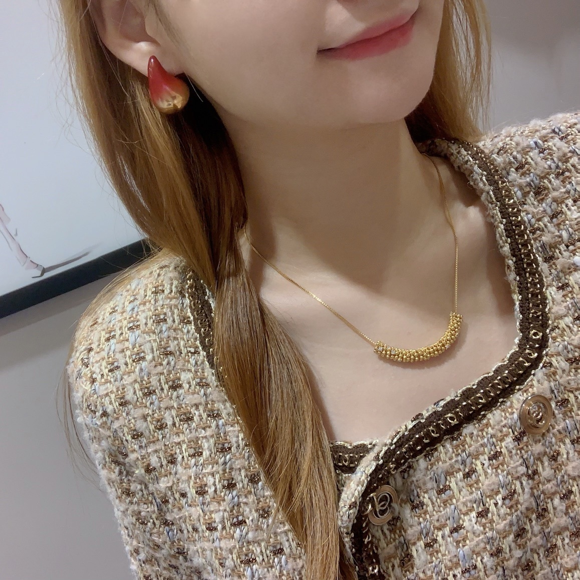 Bottega Veneta Red Drop Earrings – Bottega Veneta Gold-Tone Red Drop