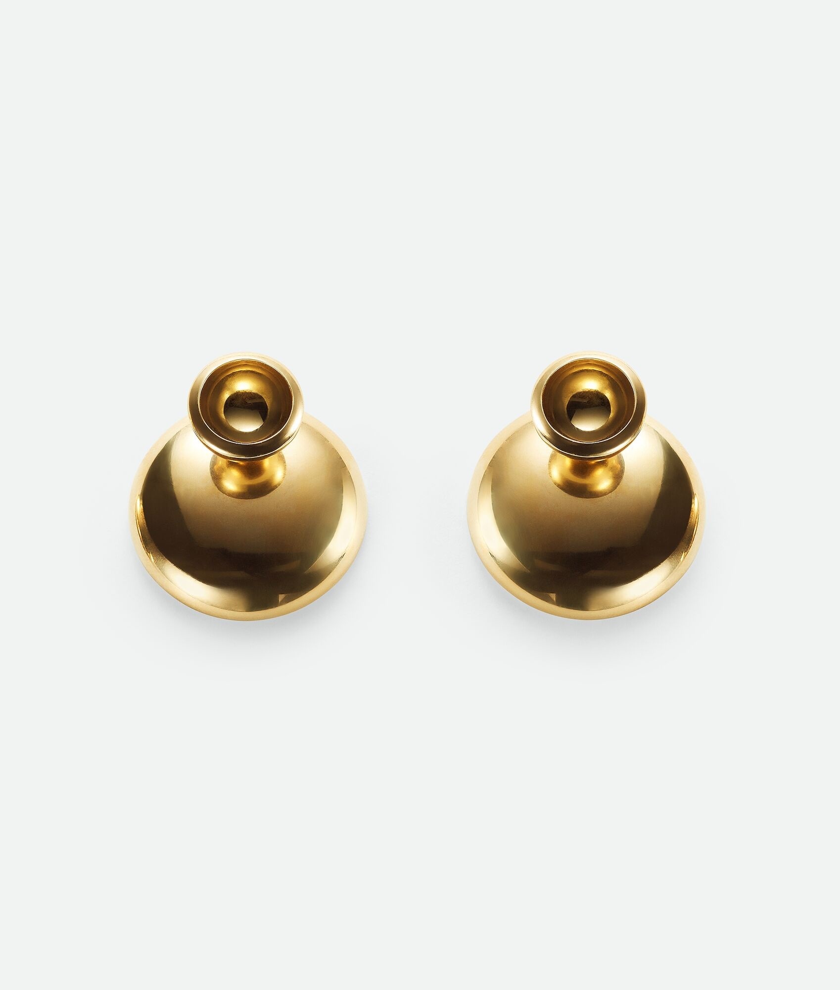 Bottega Veneta Gold Disc Drop Earrings – Designer Chic