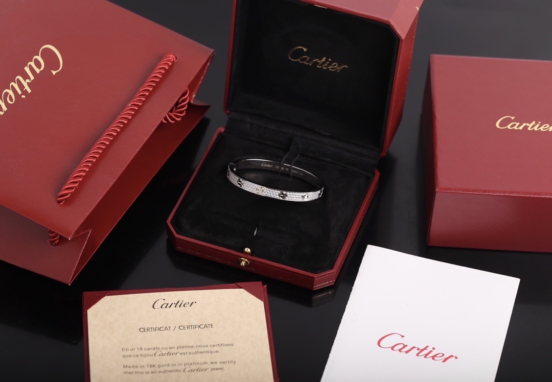 Cartier Love Bracelet Silver Diamond Paved – Iconic Design