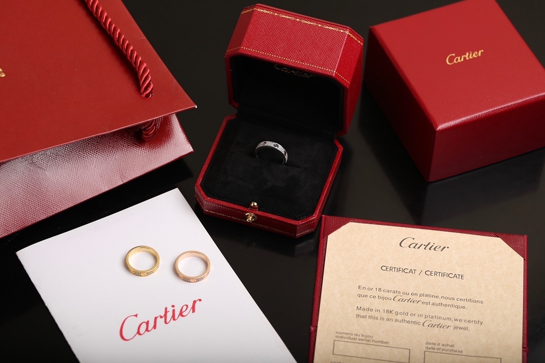 Cartier White Gold Diamond Love Ring – Cartier Love Ring Paved