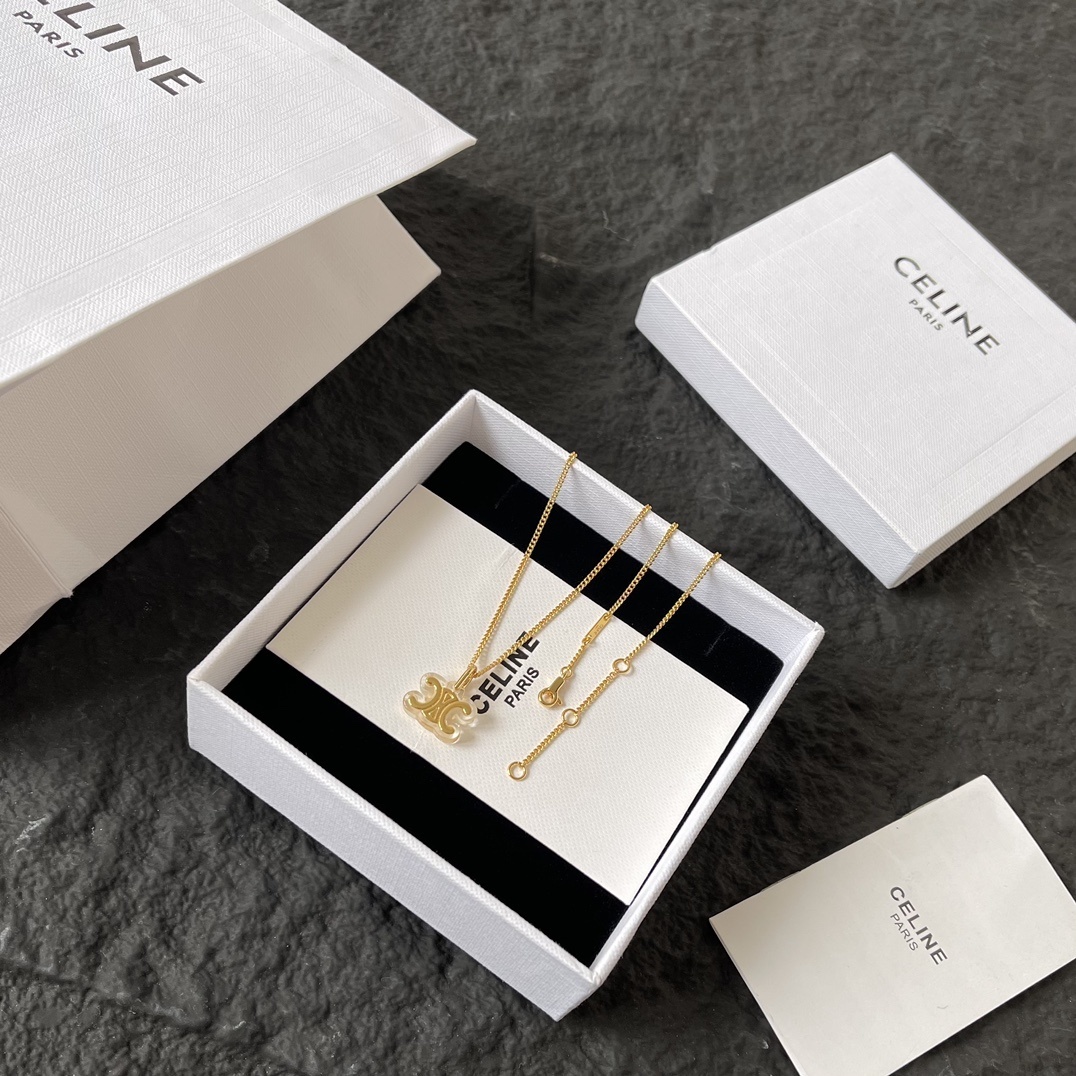 Celine Gold Maillon Necklace – Celine Gold Finish Maillon Necklace