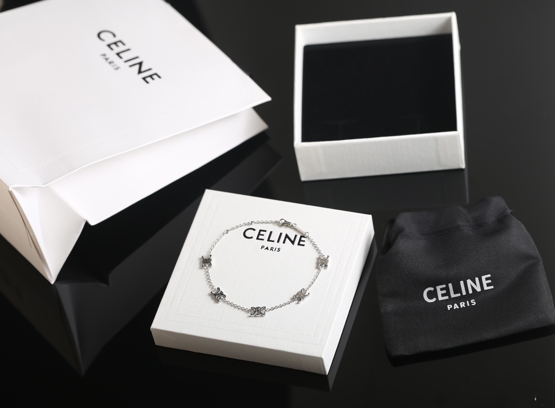charm Celine Silver Triomphe Bracelet – Celine Silver Triomphe Charm