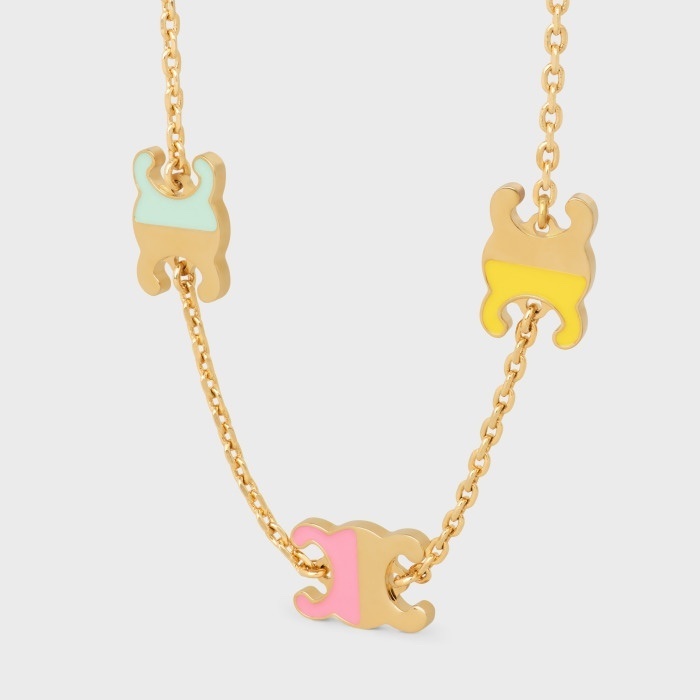 pastel Celine Triomphe Gold Bracelet – Celine Triomphe Gold Bracelet