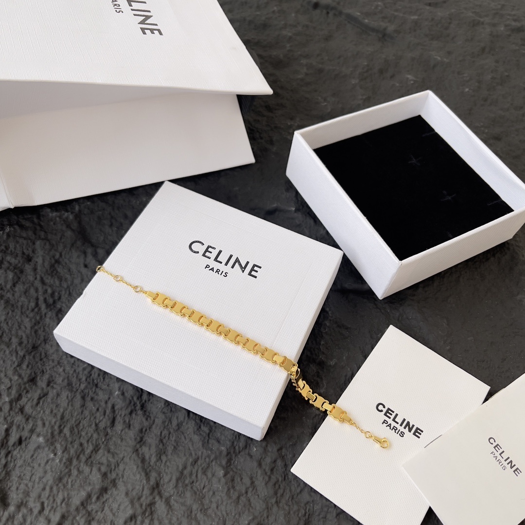 Celine Paris Premium Gold Bracelet – Timeless Elegance