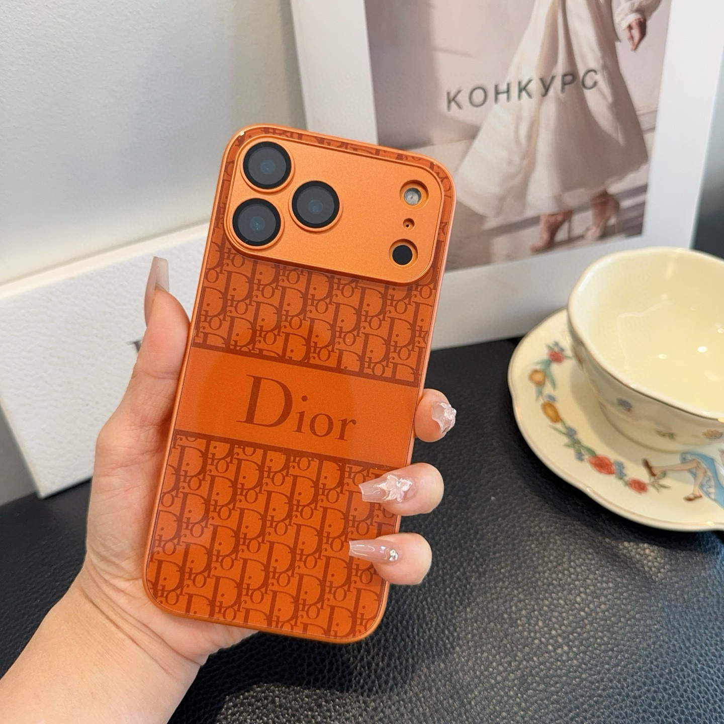 designer protection Dior Orange Oblique iPhone Case – Dior Orange