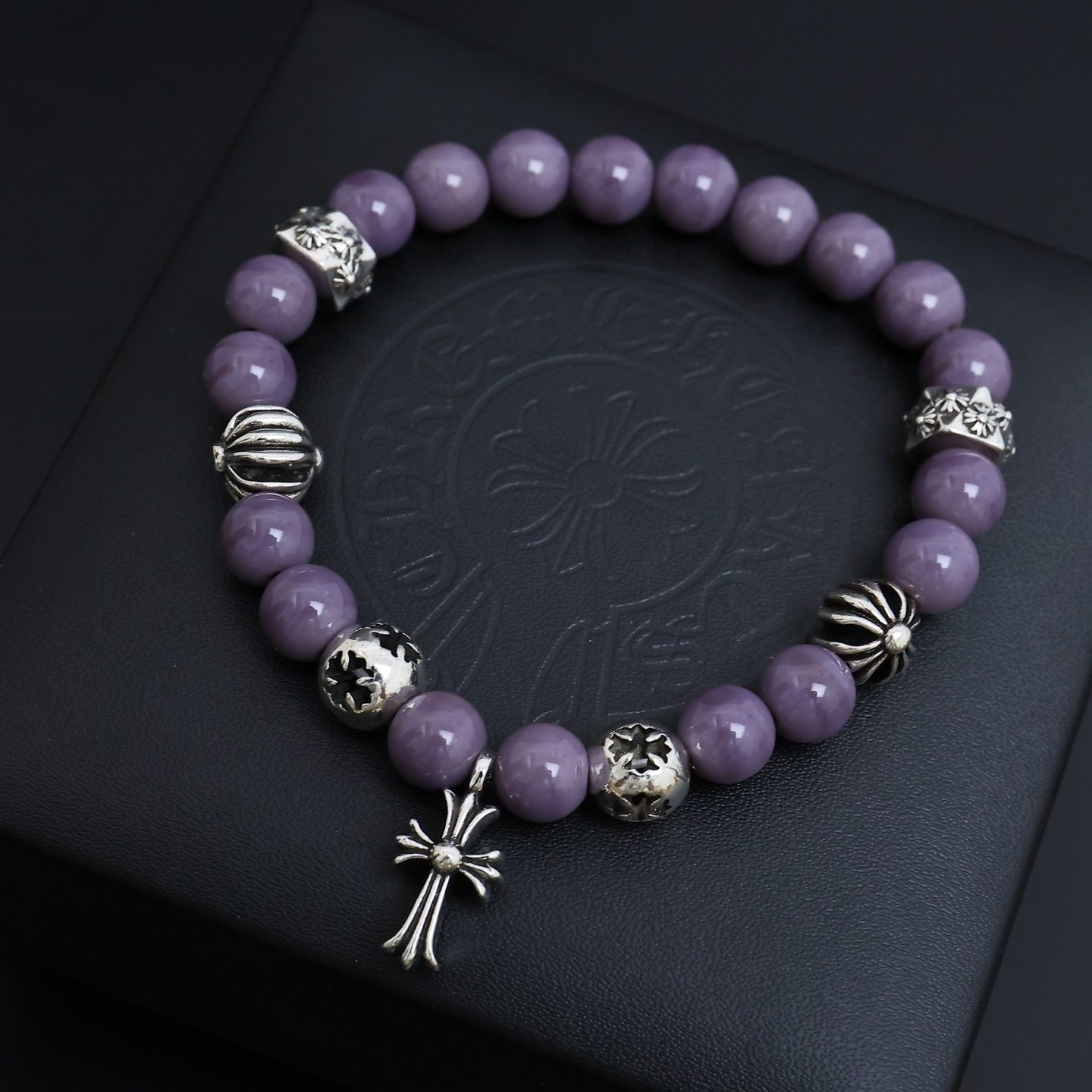 Premium Beaded Bracelet with Cross Charm