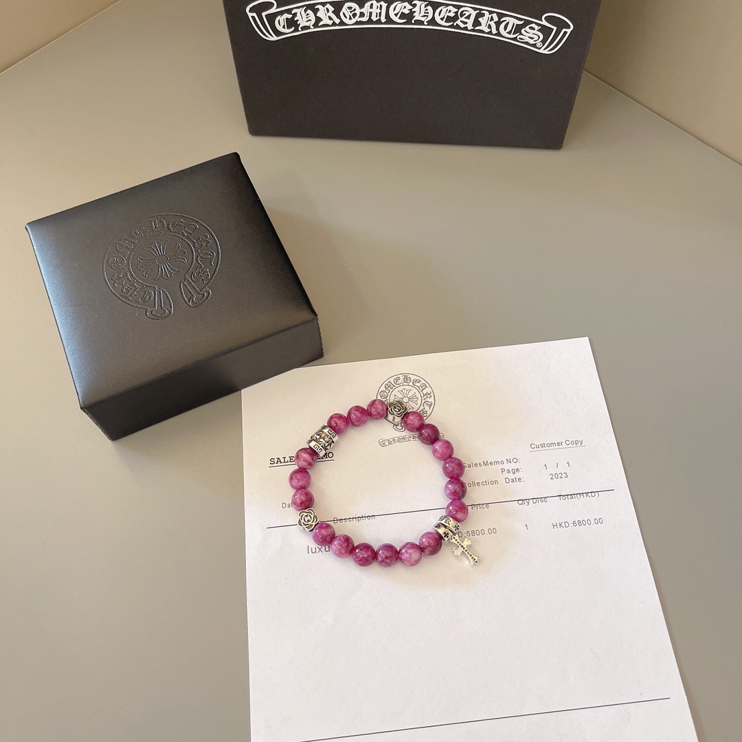 bead Chrome Hearts Ruby Bracelet – Chrome Hearts Ruby Bead Bracelet