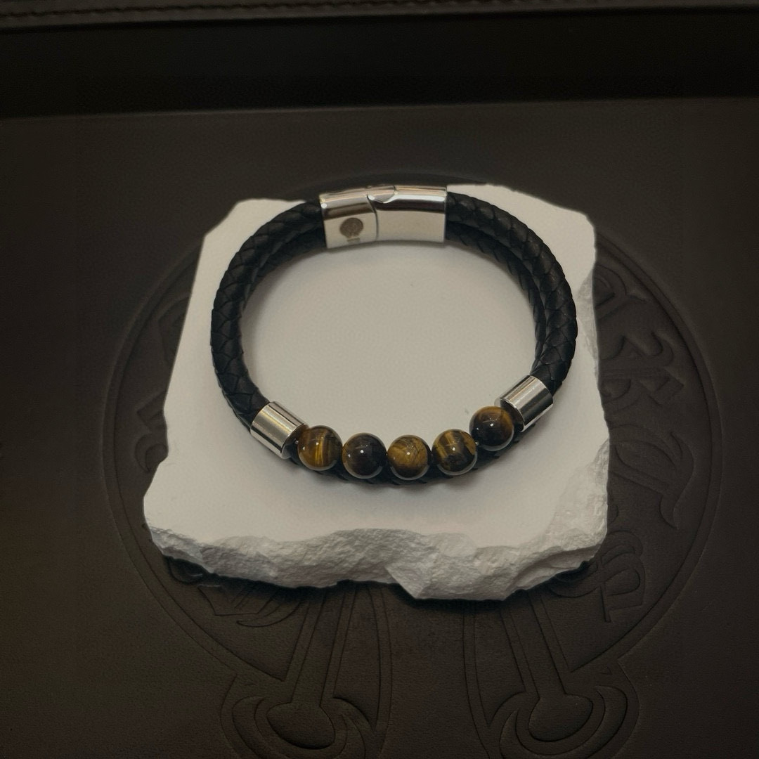 Tiger Eye Leather Bracelet – Premium Quality