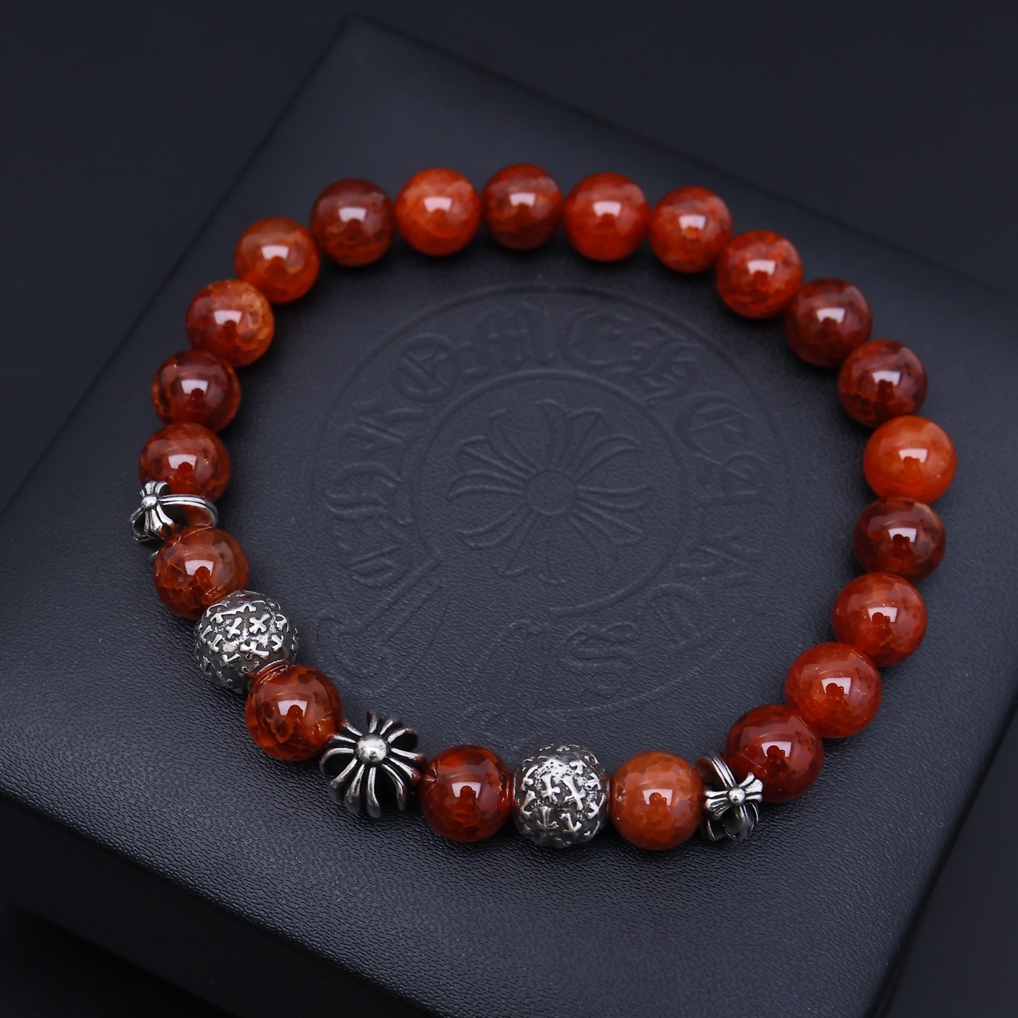 Chrome Hearts Carnelian Bracelet – Chrome Hearts Carnelian Bead