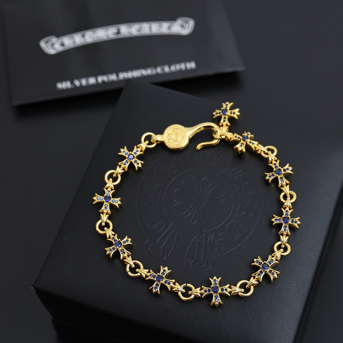 Premium Cross Charm Bracelet – Gold Plated Elegance